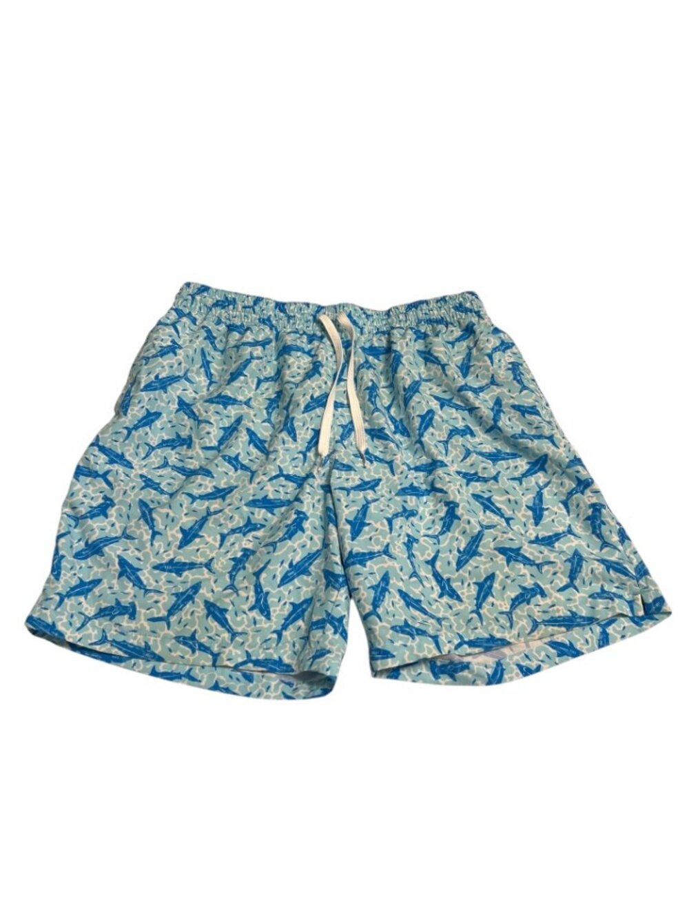 chubbies Light Blue & Blue Shark Print Athletic Shorts